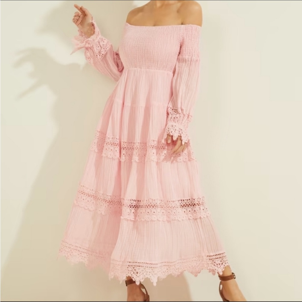 Smocked off the shoulder Dress  size M
